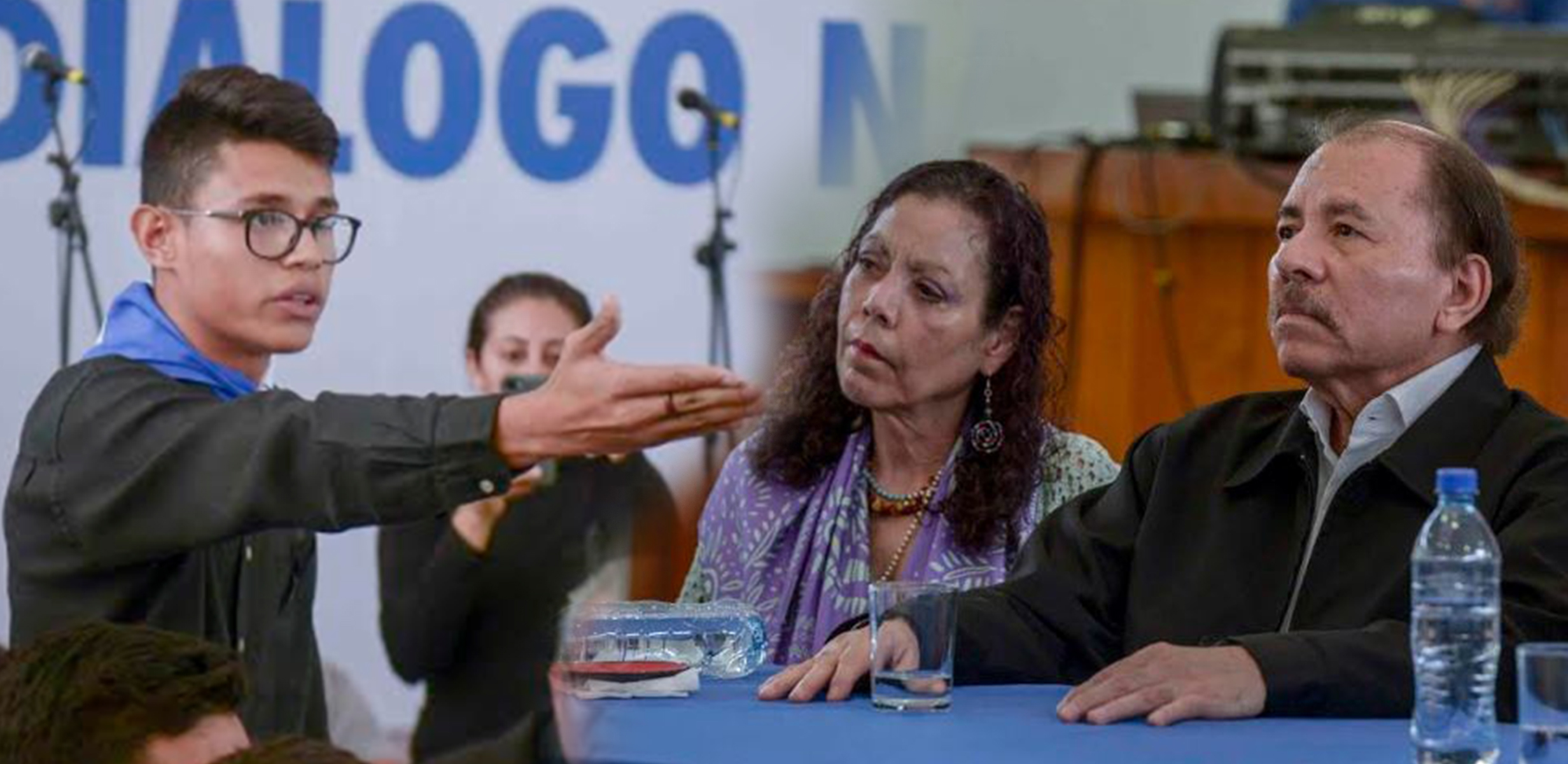Lesther Alemán expone exigencias del pueblo nicaragüense. Fotos: La Prensa