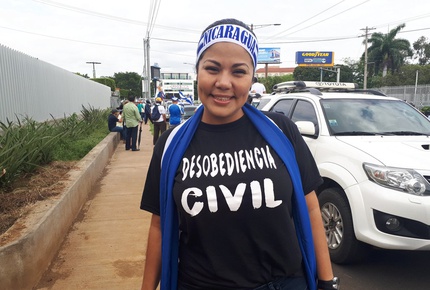 Irlanda Jerez llama a seguir «luchando» y «resistiendo» por la libertad y justicia de Nicaragua. Foto: Cortesía