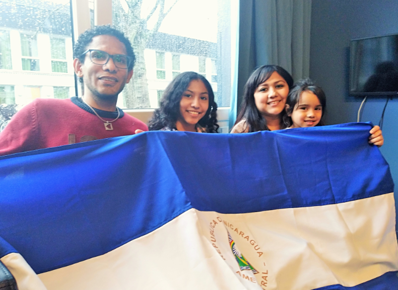 La familia nicaragüense Ebanks Delgado. Foto/L.Picado