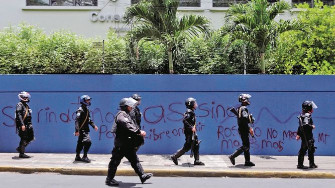 Canciller Moncada defiende represión ejecutada por la Policía orteguista. Foto/LaPrensa