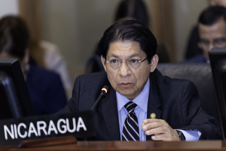 Dictadura de Ortega vuelve al banquillo de los acusados en la OEA. Foto: Juan Manuel Herrera/OAS