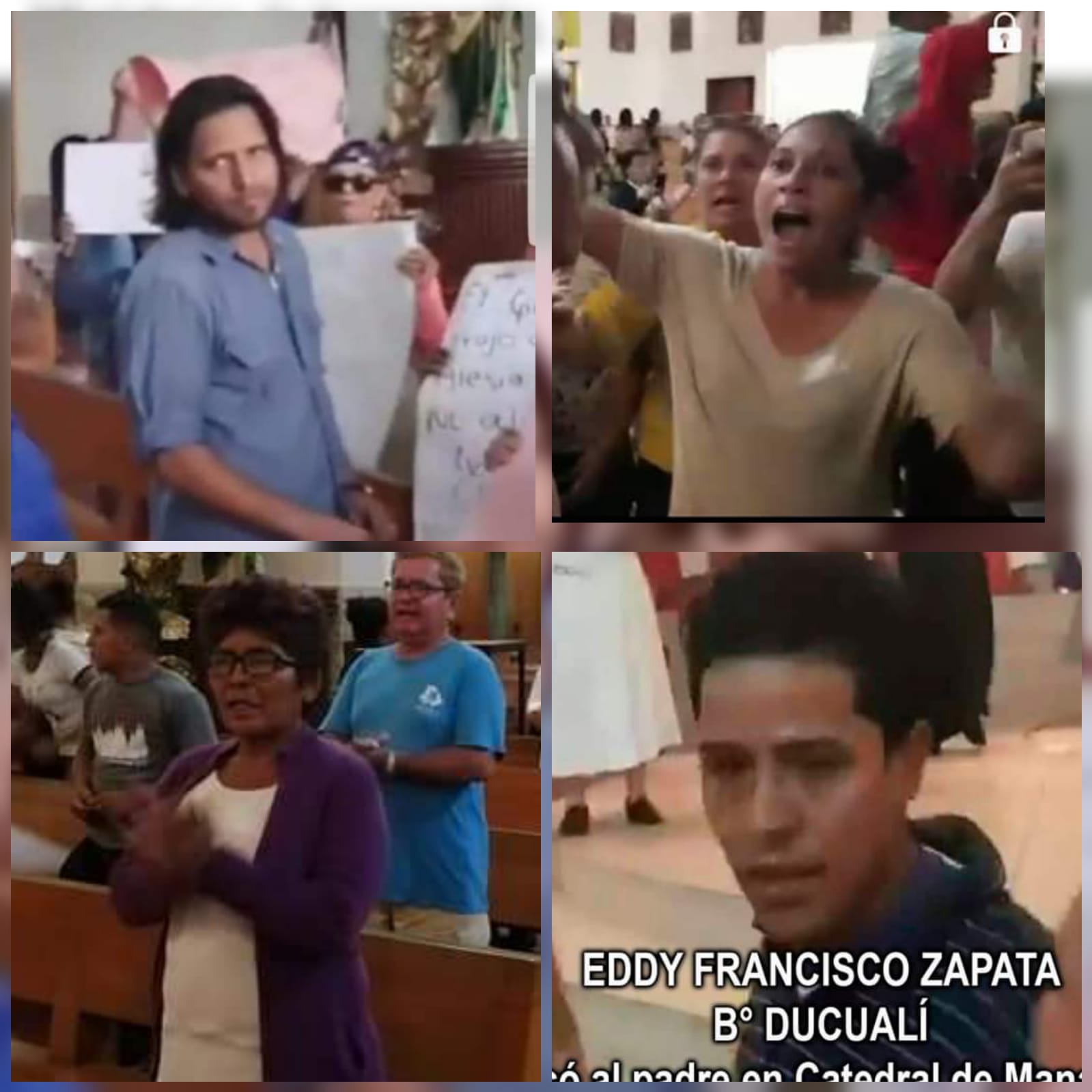 Usuarios de Facebook identifican a turberos que agredieron a sacerdote en Catedral de Managua