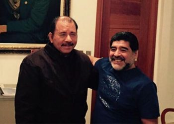 «Se nos va otro gigante, Maradona, militante excelso», expresa régimen de Nicaragua. Foto: RRSS.