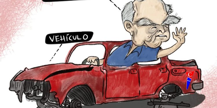 La Caricatura: El chofer del vehículo de Kitty Monterrey
