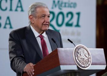 Presidente Andrés Manuel López Obrador, durante una rueda de prensa en Palacio Nacional, en la Ciudad de México. EFE/Presidencia de México