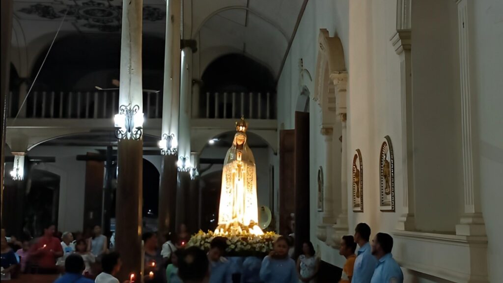 Dictatorship maintains processions in honor of the Virgin of Fátima within the Churches. Photo: Social Networks.