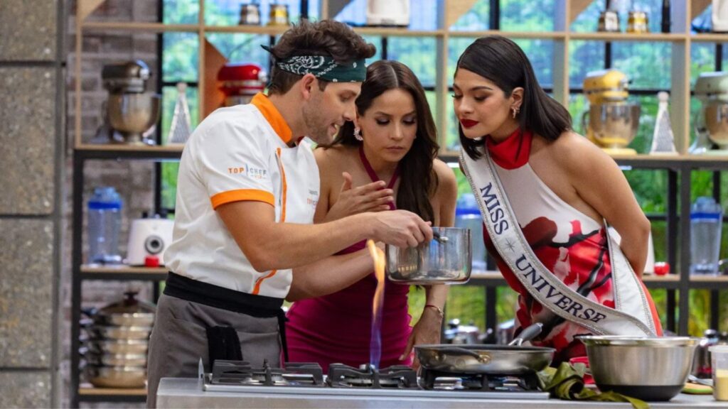 Sheynnis Palacios visits Telemundo's Top Chef VIP as a guest judge