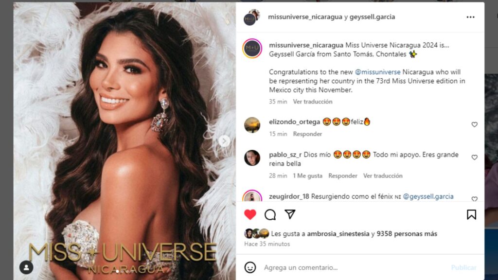 Geyssell García is the new Miss Nicaragua 2024 and will travel to Mexico to seek the Miss Universe crown